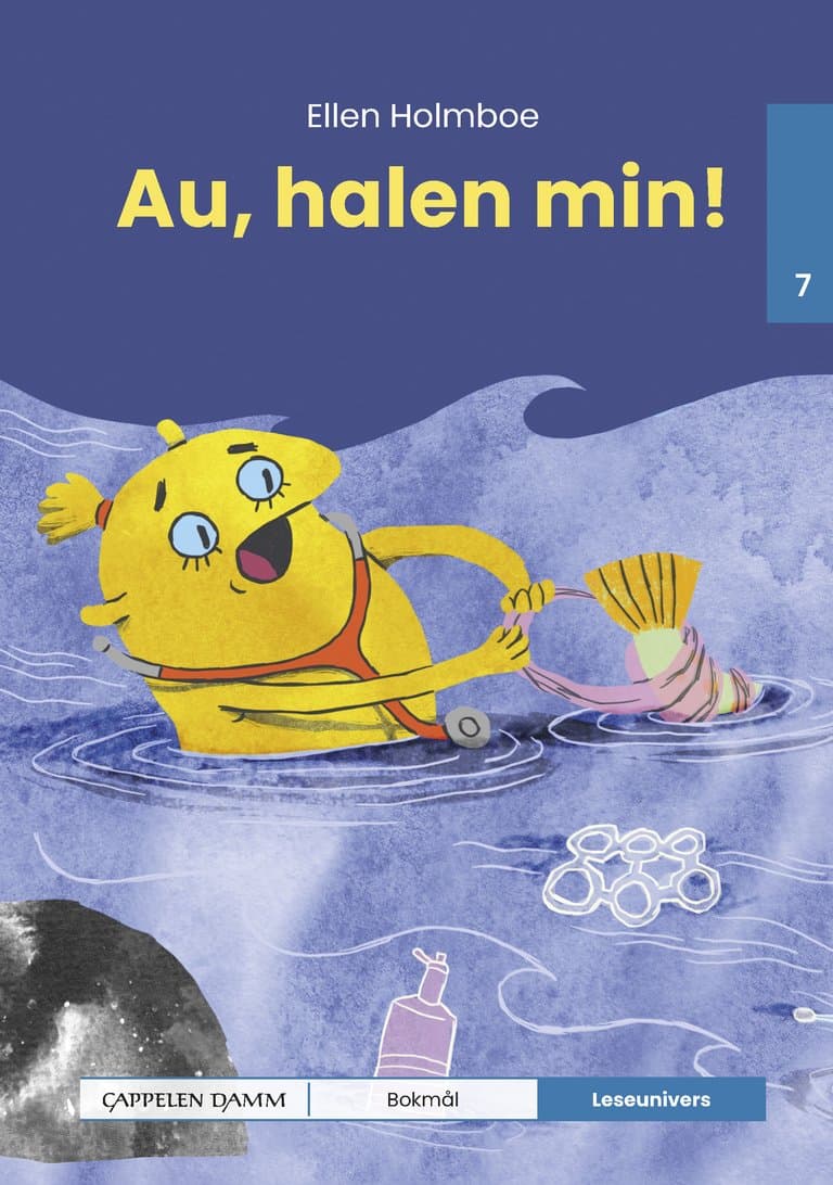 Omslag Leseunivers 7: Au, halen min! av Ellen Holmboe (Innbundet)