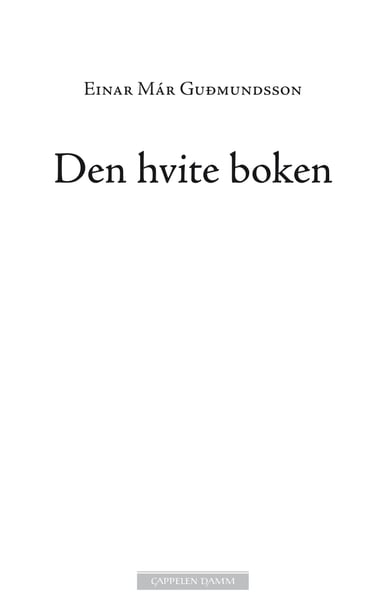 Omslag av "Den hvite boken"