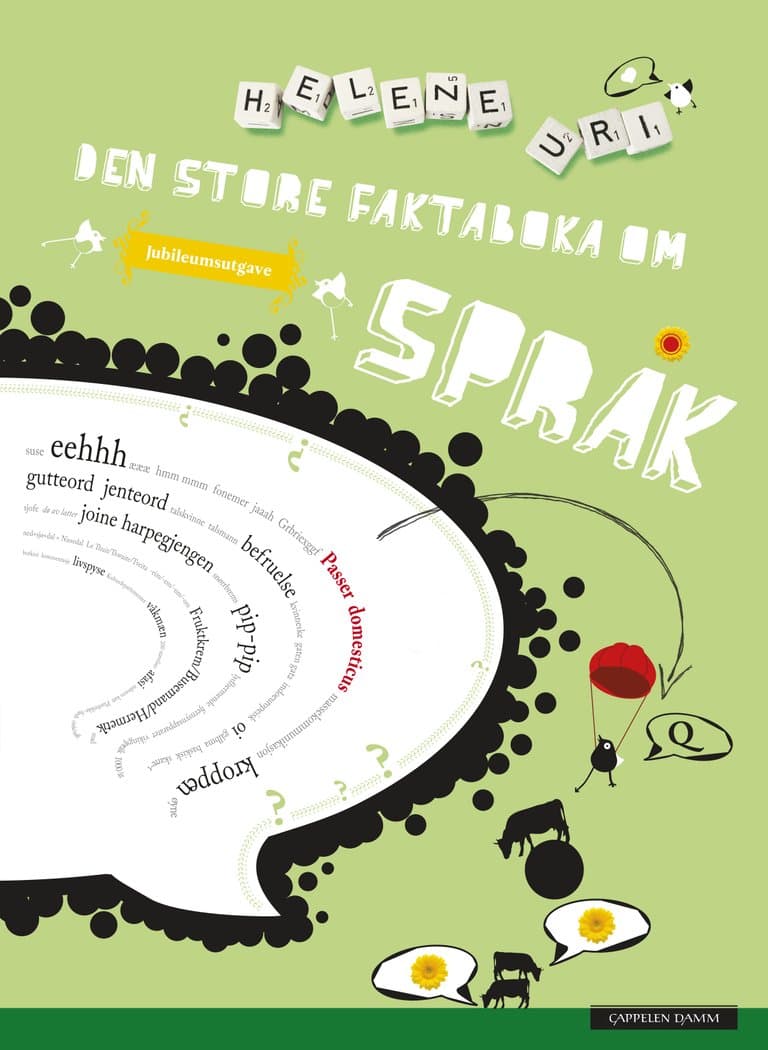Omslag Den store faktaboka om språk - ny utgave av Helene Uri (Innbundet)
