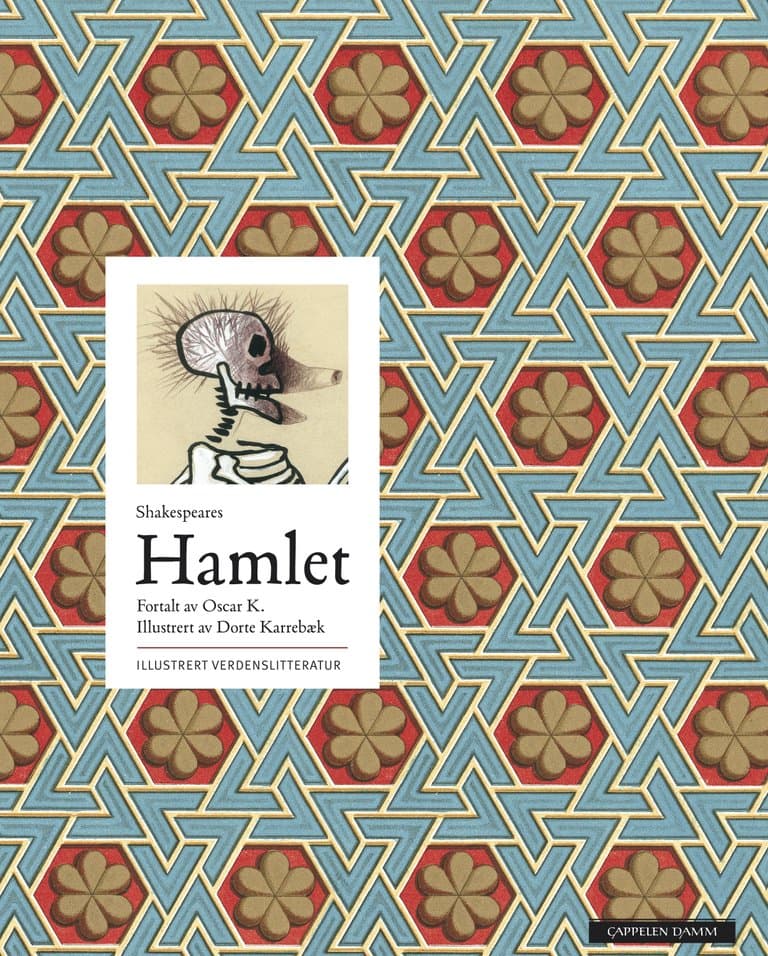 Omslag Shakespeares Hamlet av Oscar K og Dorte Karrebæk (Innbundet)