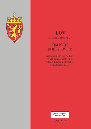 Omslag av "Kjøpsloven"