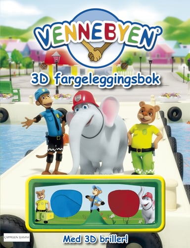 Omslag av "Vennebyen - 3D fargeleggingsbok"