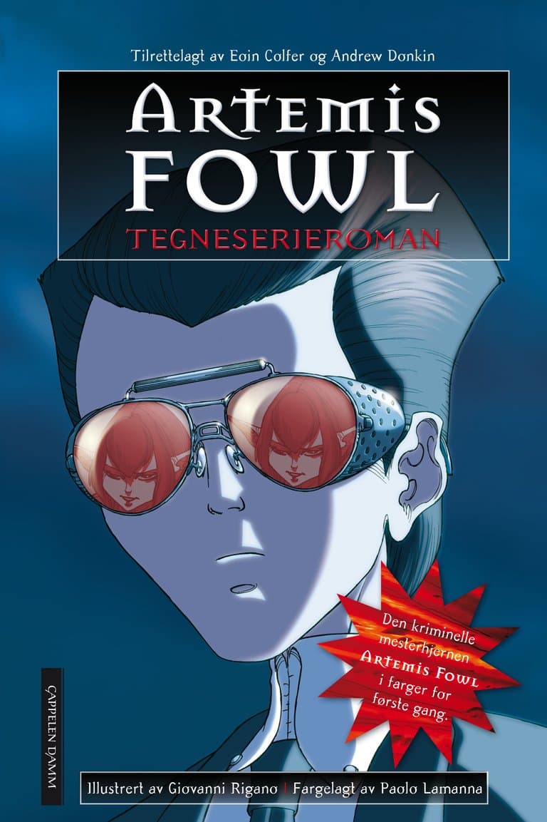 Omslag Artemis Fowl. Tegneserieroman av Eoin Colfer (Innbundet)