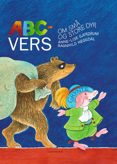 Omslag av "Abc-vers om små og store dyr"