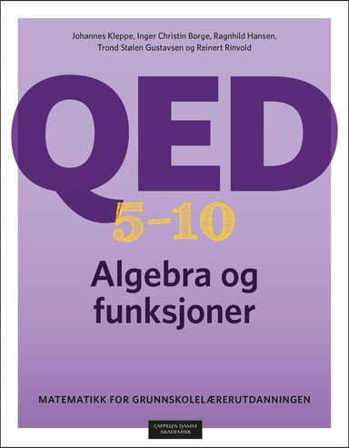 Omslag av "QED 5–10: Algebra og funksjoner"