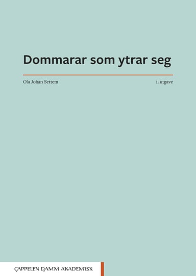 Omslag av "Dommarar som ytrar seg"