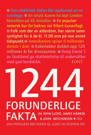 Omslag av "1244 forunderlige fakta"