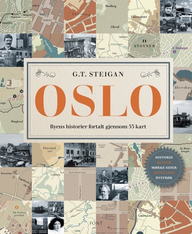 Omslag av "Oslo - byens historier fortalt gjennom 53 kart"