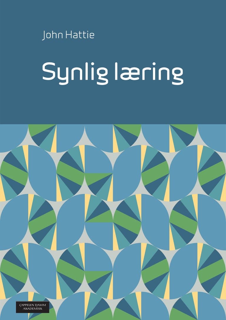Omslag Synlig læring av John Hattie (Heftet)