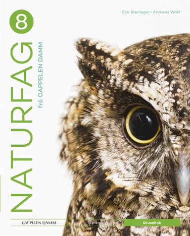 Omslag av "Naturfag 8 frå Cappelen Damm Grunnbok"