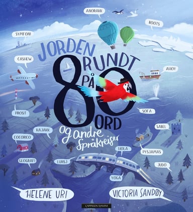 Omslag av "Jorden rundt på 80 ord"