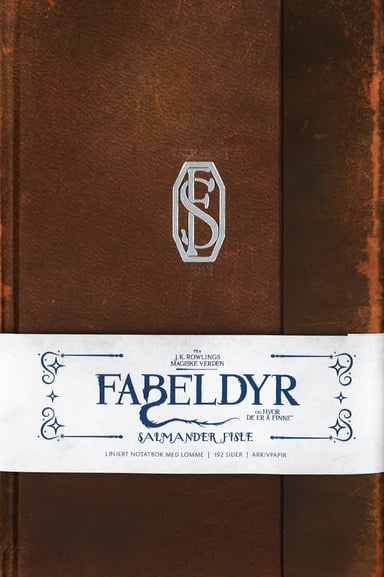 Omslag av "Fabeldyr og hvor de er å finne: Salmander Fisle linjert notatbok"