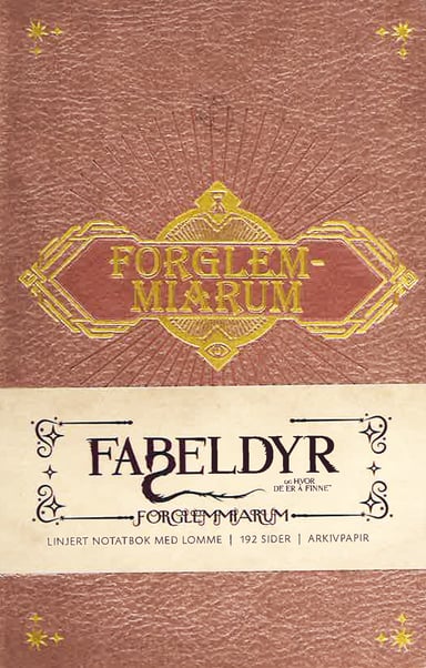 Omslag av "Fabeldyr og hvor de er å finne: Forglemmiarum linjert notatbok"