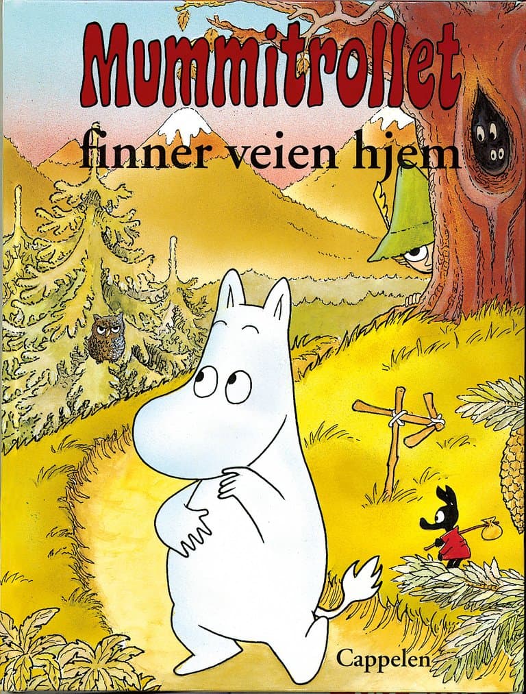 Omslag Mummitrollet finner veien hjem av Tove Jansson og Harald Sonesson (Innbundet)