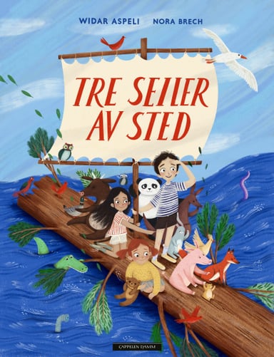 Omslag av "Tre seiler av sted"