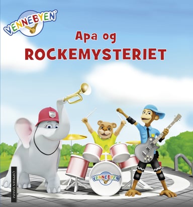 Omslag av "Vennebyen - Apa og rockemysteriet"