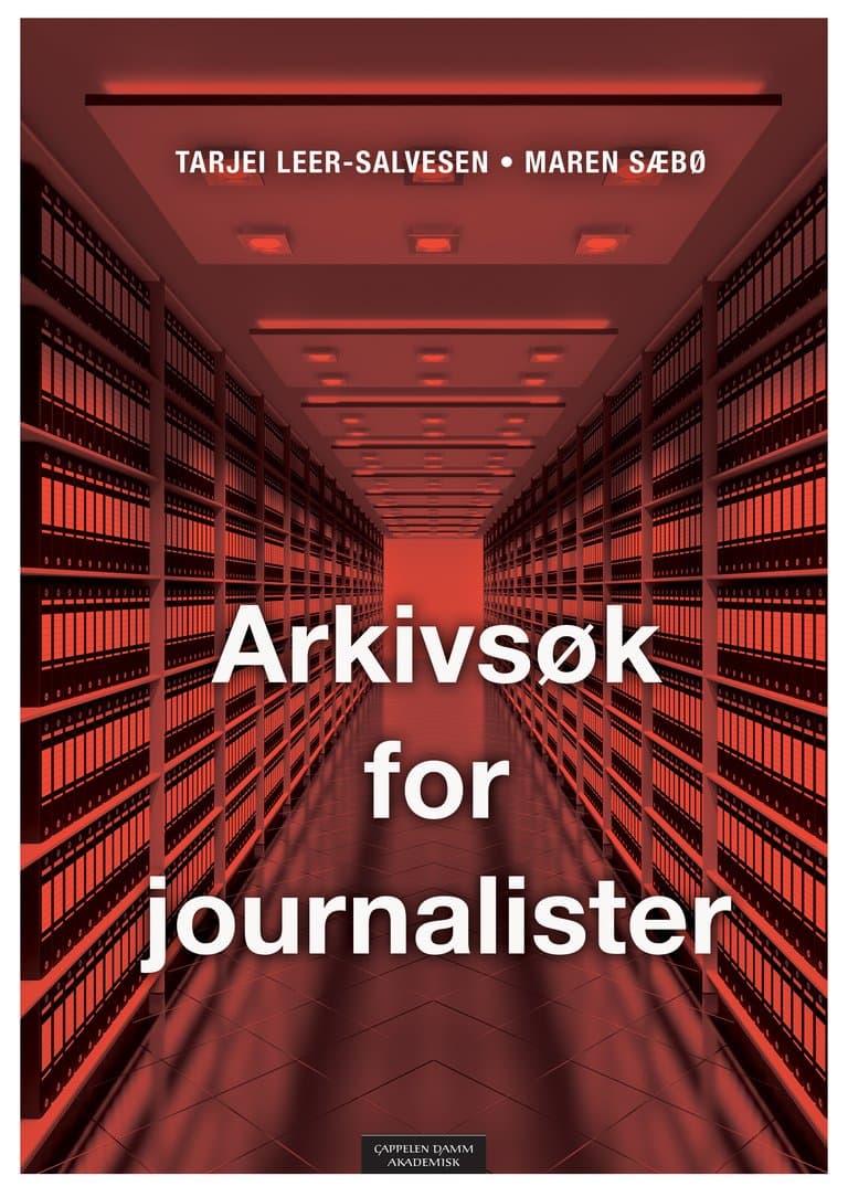 Omslag Arkivsøk for journalister av Tarjei Leer-Salvesen og Maren Sæbø (Heftet)