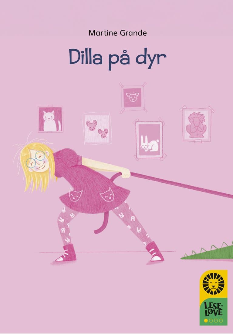 Omslag Leseløve nivå 1 - Dilla på dyr av Martine Grande (Innbundet)