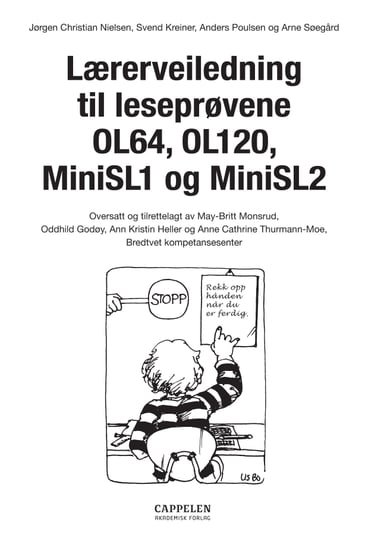 Omslag av "Lærerveiledning til leseprøvene OL64, OL120, MiniSL1 og MiniSL2"