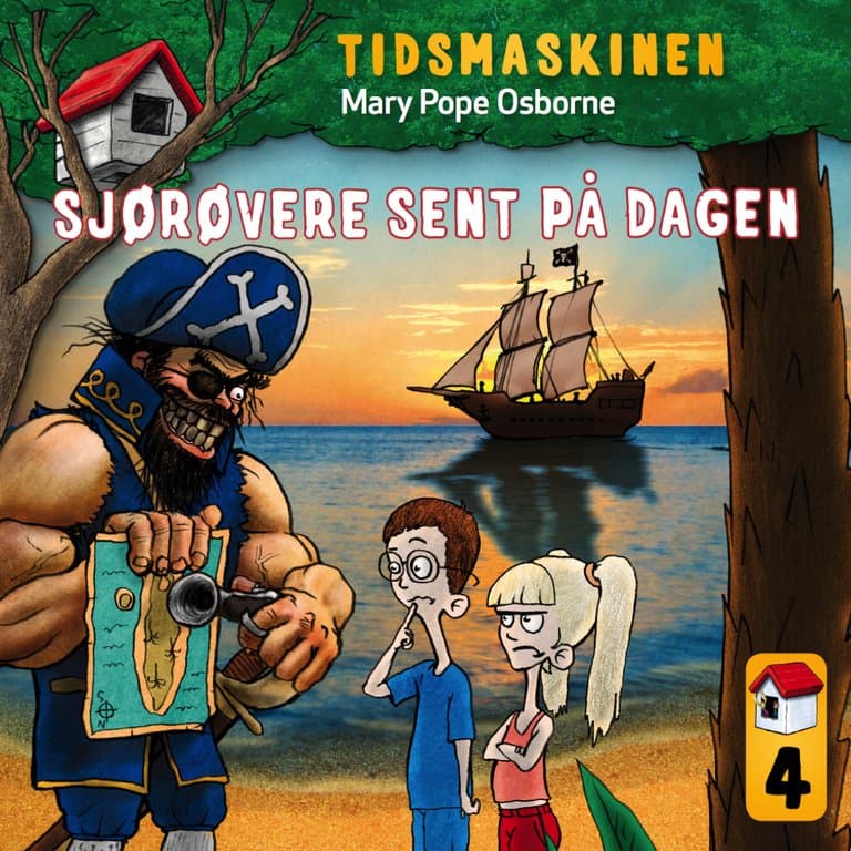 Omslag Sjørøvere sent på dagen av Mary Pope Osborne (Lydbok)