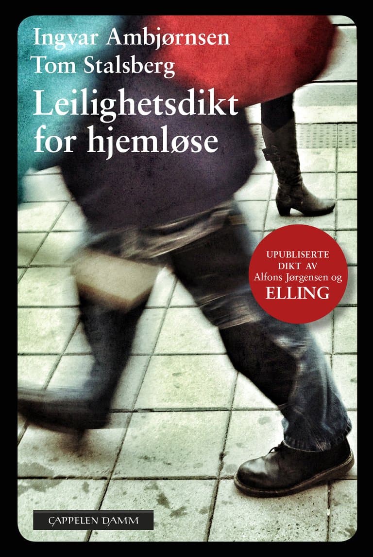 Omslag Leilighetsdikt for hjemløse av Ingvar Ambjørnsen og Tom Stalsberg (Innbundet)