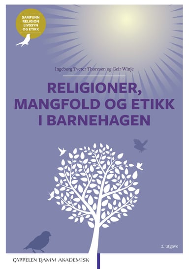 Omslag av "Religioner, mangfold og etikk i barnehagen"