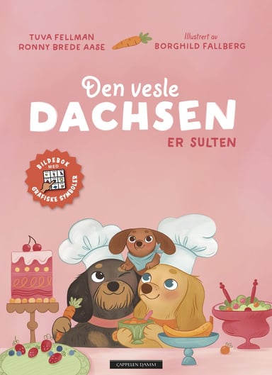 Omslag av "Den vesle dachsen er sulten (med grafiske symboler, ASK)"