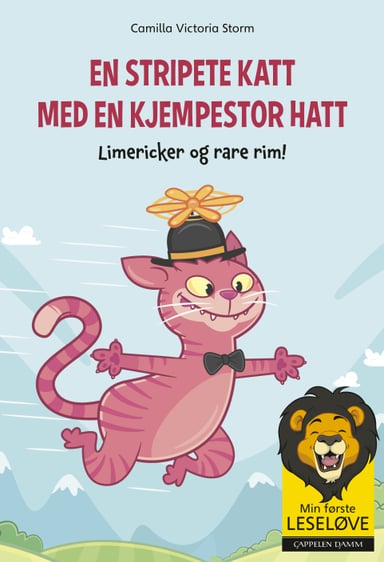 Omslag av "Min første leseløve - En stripete katt med en kjempestor hatt"
