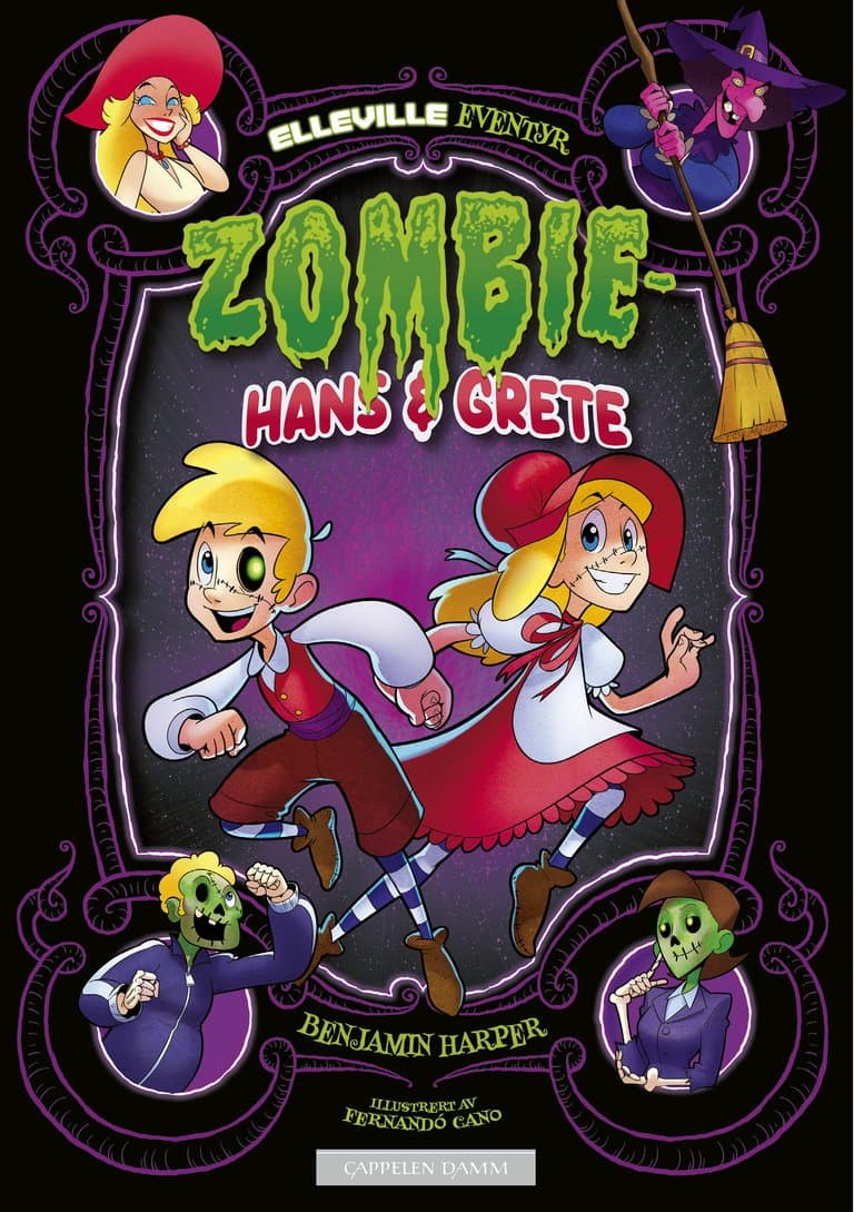 Omslag Elleville eventyr: Zombie-Hans & Grete av Benjamin Harper (Innbundet)