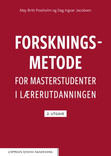 Omslag av "Forskningsmetode for masterstudenter i lærerutdanningen"
