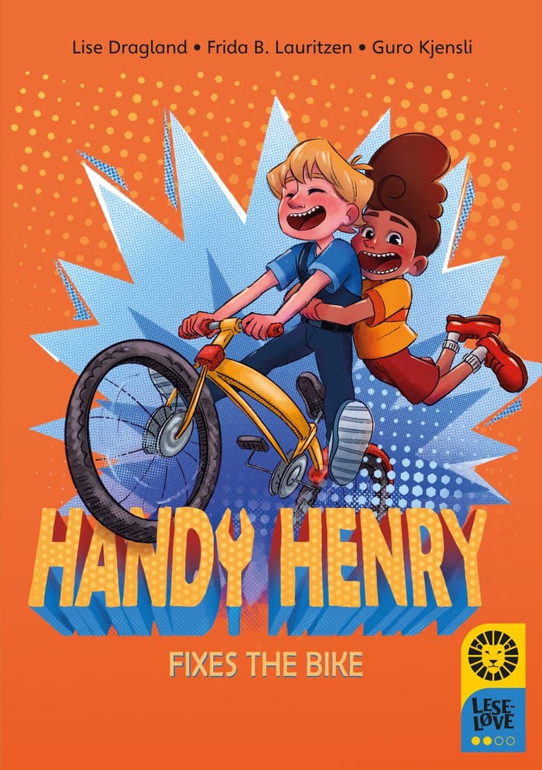 Omslag Leseløve nivå 2 Engelsk - Handy Henry fixes the bike av Lise Dragland (Innbundet)