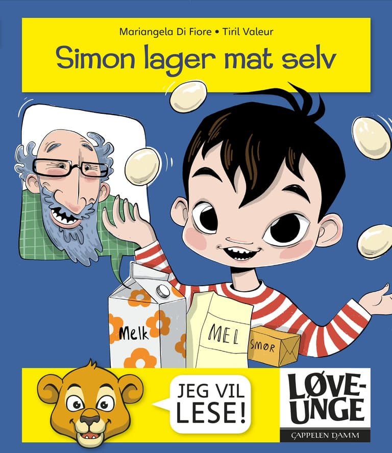 Omslag Løveunge - Simon lager mat selv av Mariangela Di Fiore (Ebok)