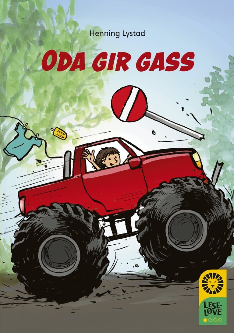 Omslag Leseløve nivå 1 - Oda gir gass av Henning Lystad (Innbundet)
