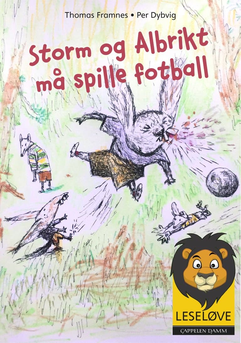 Omslag Leseløve - Storm og Albrikt må spille fotball av Thomas Framnes (Ebok)