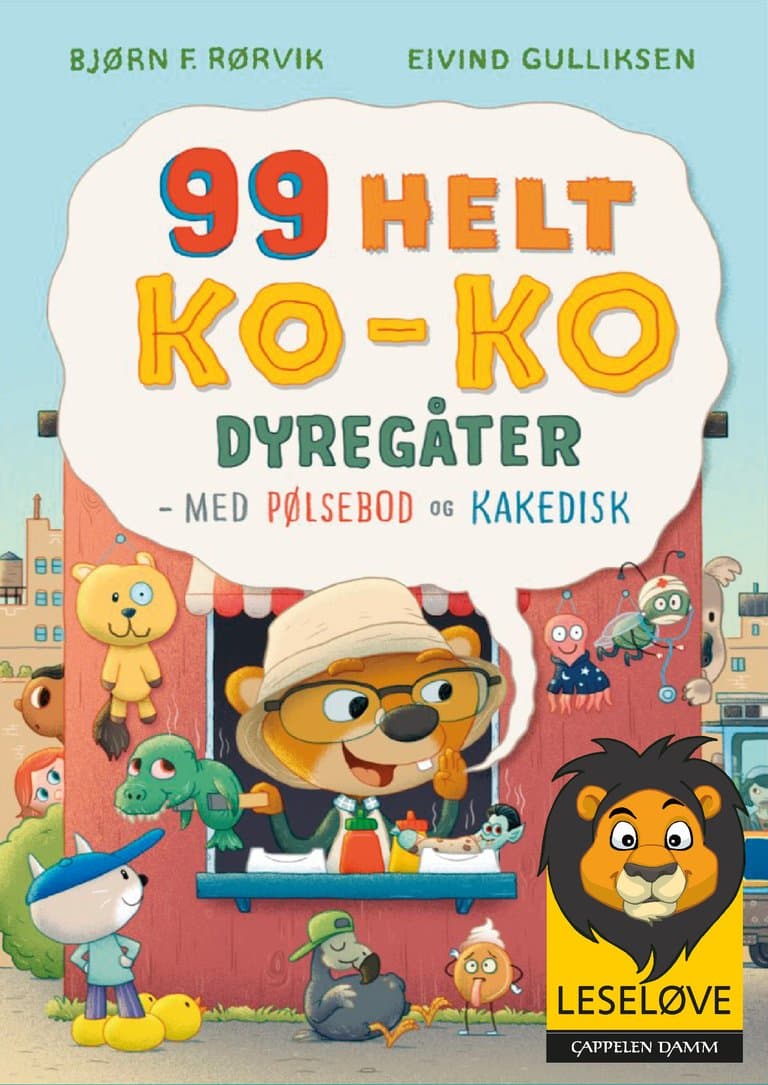 Omslag Leseløve - 99 helt ko-ko dyregåter av Bjørn F. Rørvik og Eivind Gulliksen (Ebok)