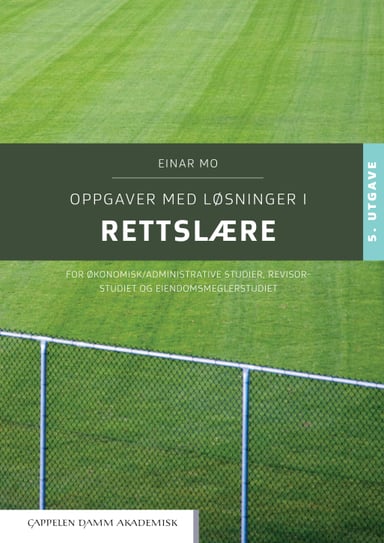 Omslag av "Oppgaver med løsninger i rettslære"