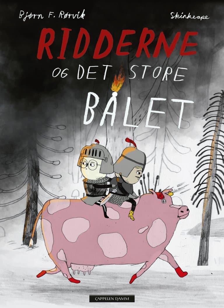 Omslag Ridderne og det store bålet av Bjørn F. Rørvik og Marianne Gretteberg Engedal (Ebok)