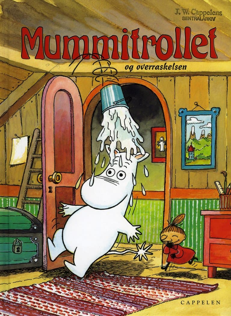 Omslag Mummitrollet og overraskelsen av Tove Jansson (Innbundet)