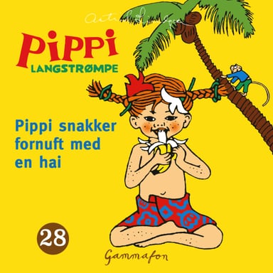 Omslag av "Pippi snakker fornuft med en hai"