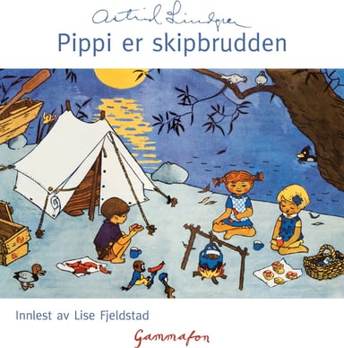 Omslag av "Pippi er skipbrudden"