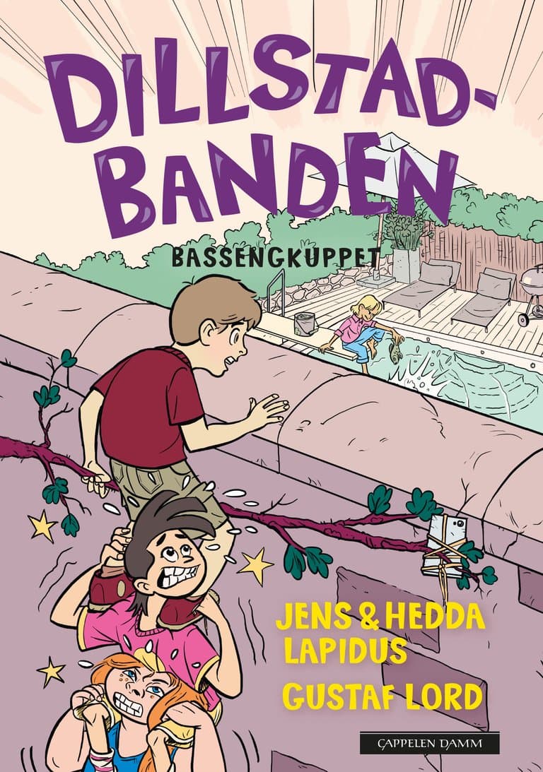 Omslag Dillstadbanden 3: Bassengkuppet av Jens Lapidus og Hedda Lapidus (Innbundet)