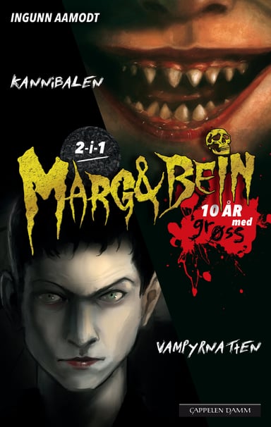 Omslag av "Marg&Bein: 2i1: Vampyrnatten og Kannibalen"