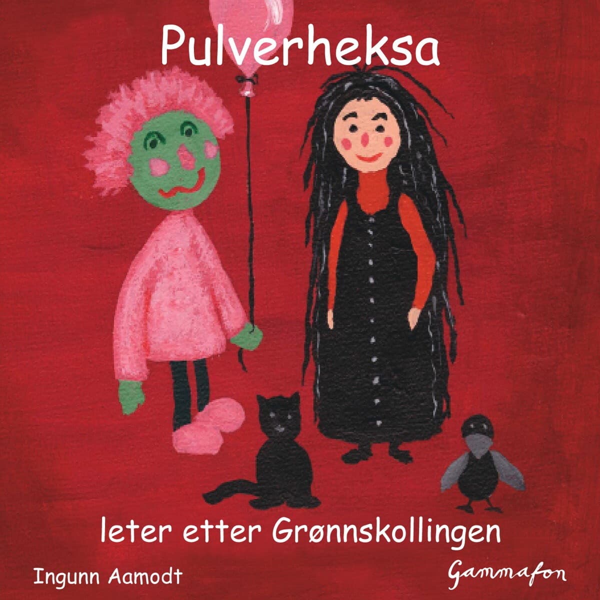 Omslag Pulverheksa leter etter Grønnskollingen av Ingunn Aamodt (Lydbok)