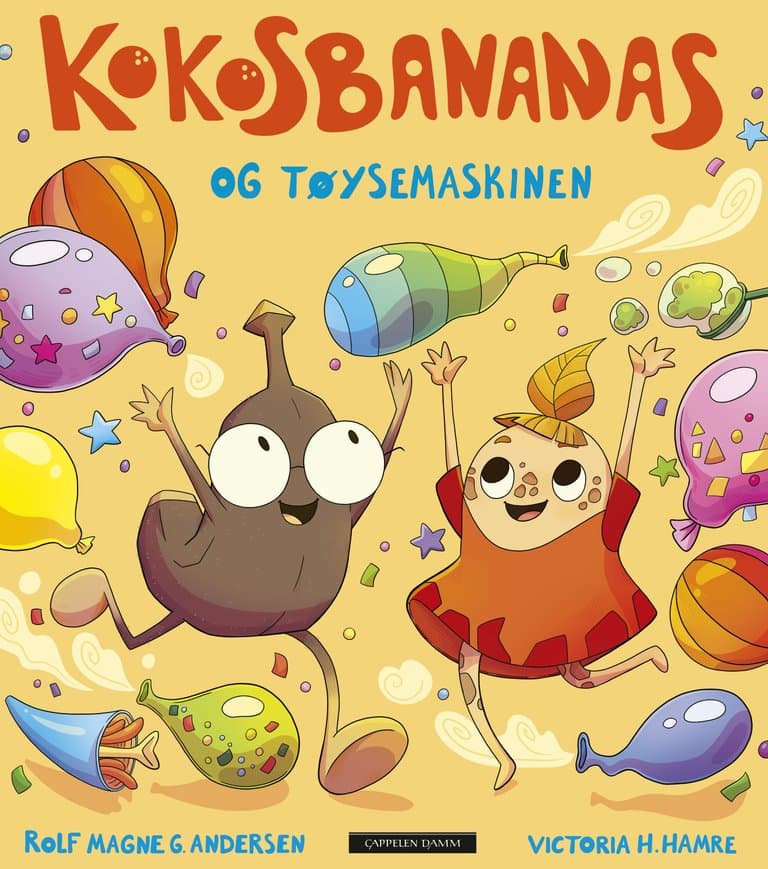 Omslag Kokosbananas og tøysemaskinen av Rolf Magne G. Andersen og Victoria H. Hamre (Ebok)