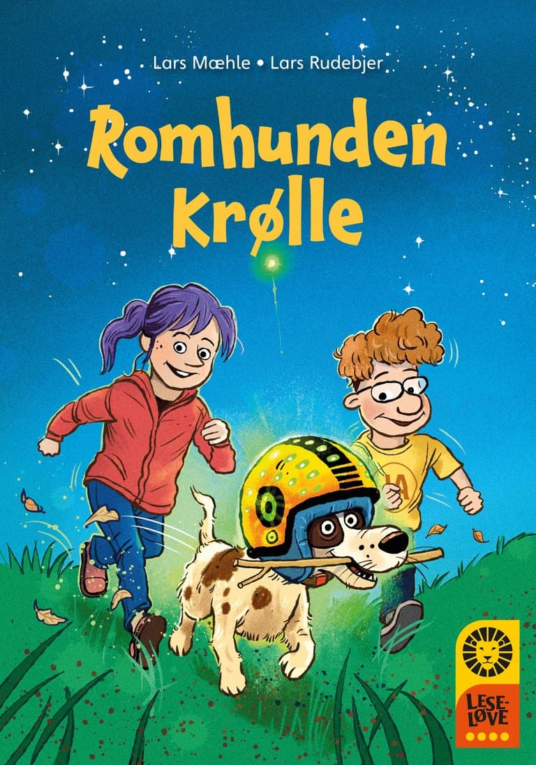 Omslag Leseløve nivå 4: Romhunden Krølle av Lars Mæhle (Ebok)