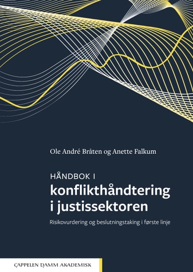 Omslag av "Håndbok i konflikthåndtering i justissektoren"