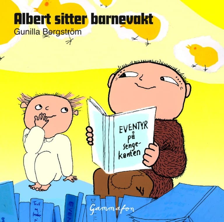 Omslag Albert sitter barnevakt av Gunilla Bergström (Lydbok)