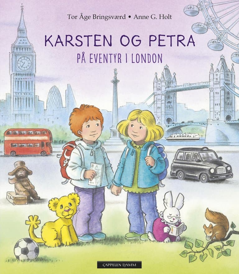 Omslag Karsten og Petra på eventyr i London av Tor Åge Bringsværd (Innbundet)