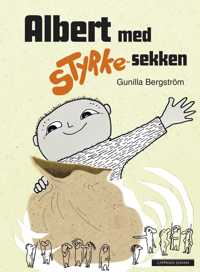 Omslag Albert Åberg med styrke-sekken av Gunilla Bergström (Innbundet)