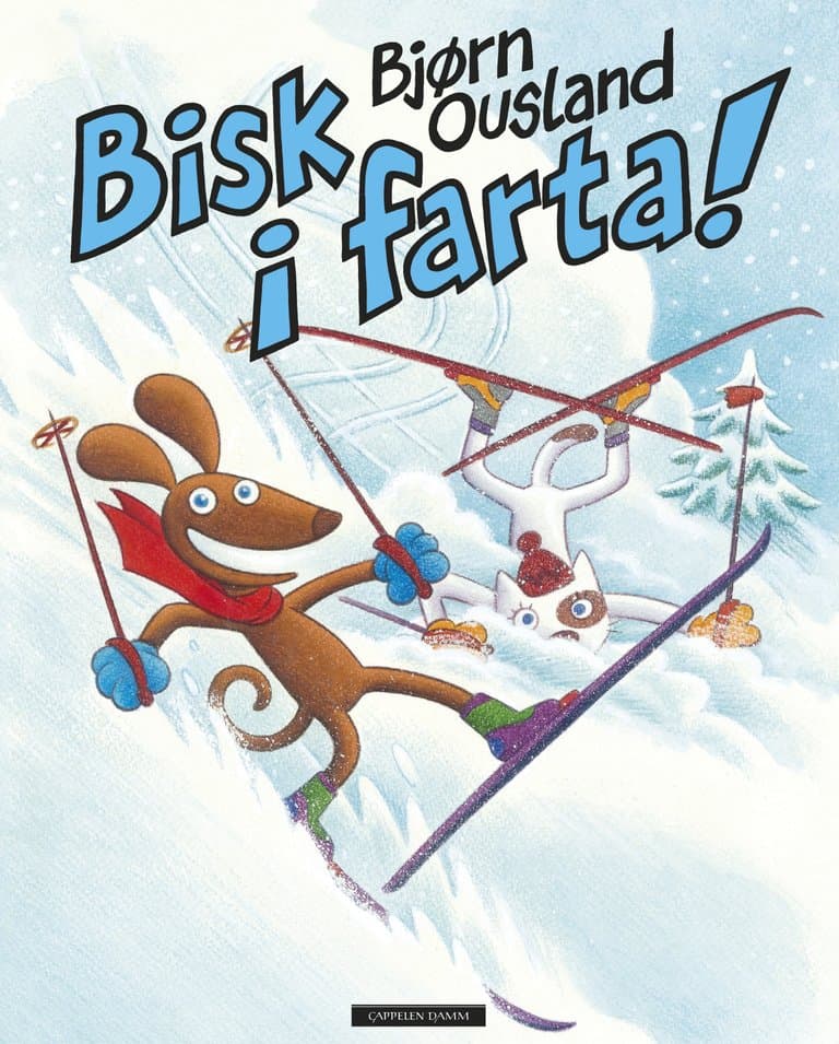 Omslag Bisk i farta (tegneserie) av Bjørn Ousland (Innbundet)